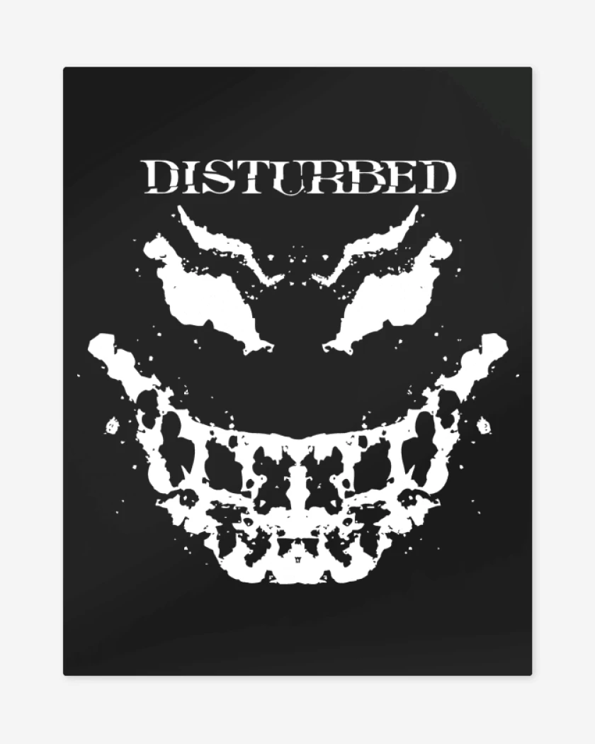 Print metalico Negro de Disturbed