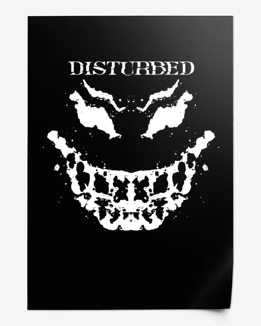 Print Negro de Disturbed