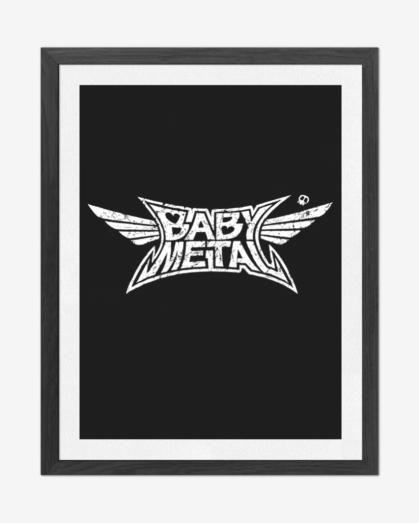 Cuadro decorativo Negro de Babymetal Logo