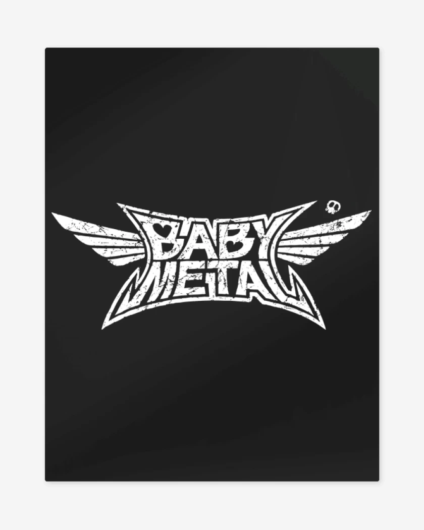 Print metalico Negro de Babymetal Logo