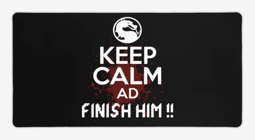 Mouse pad Gamer Negro de Finish him