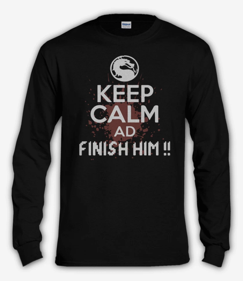 Polera manga larga Negro de Finish him