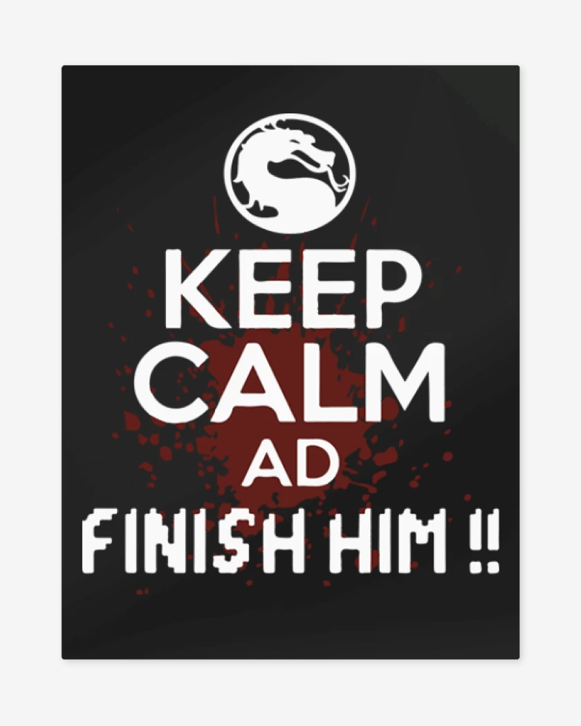 Print metalico Negro de Finish him