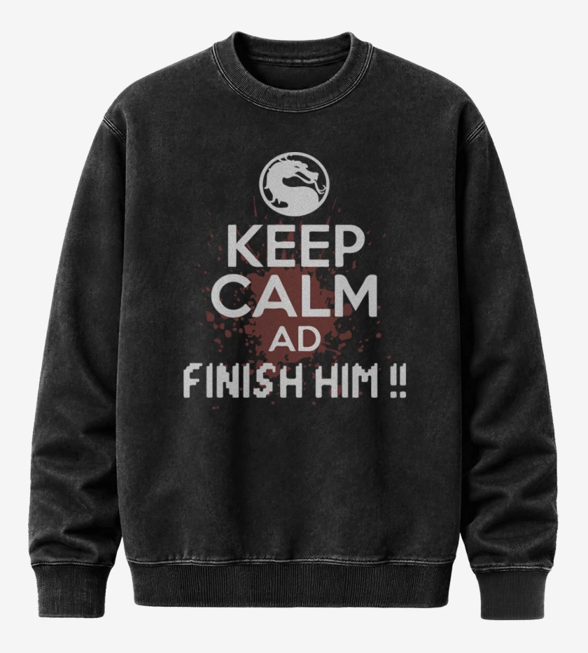 Poleron Polo Acid Wash Negro de Finish him