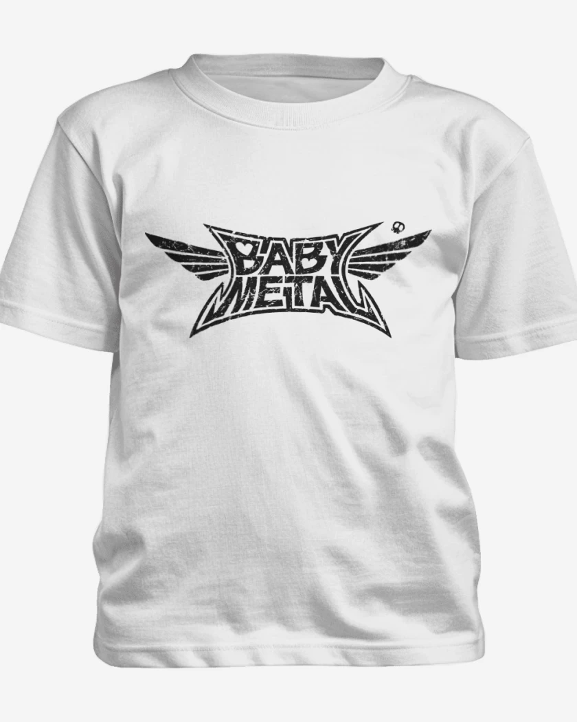 Polera de niño Blanco de Babymetal logo negro