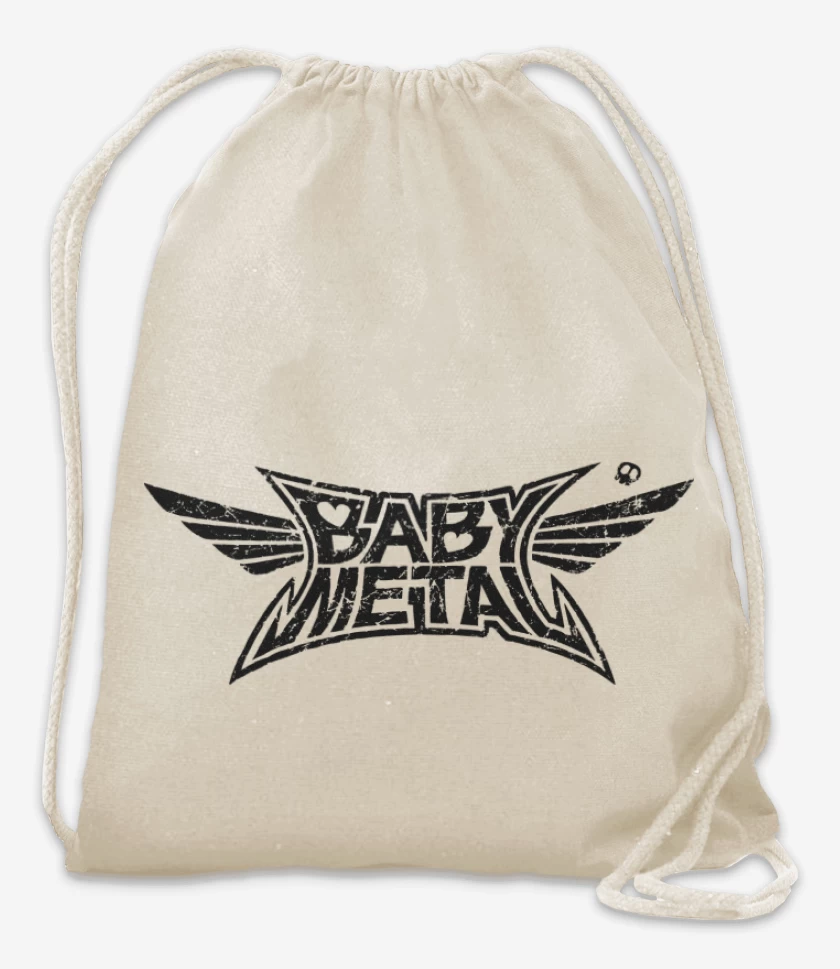 Mochila Blanco de Babymetal logo negro