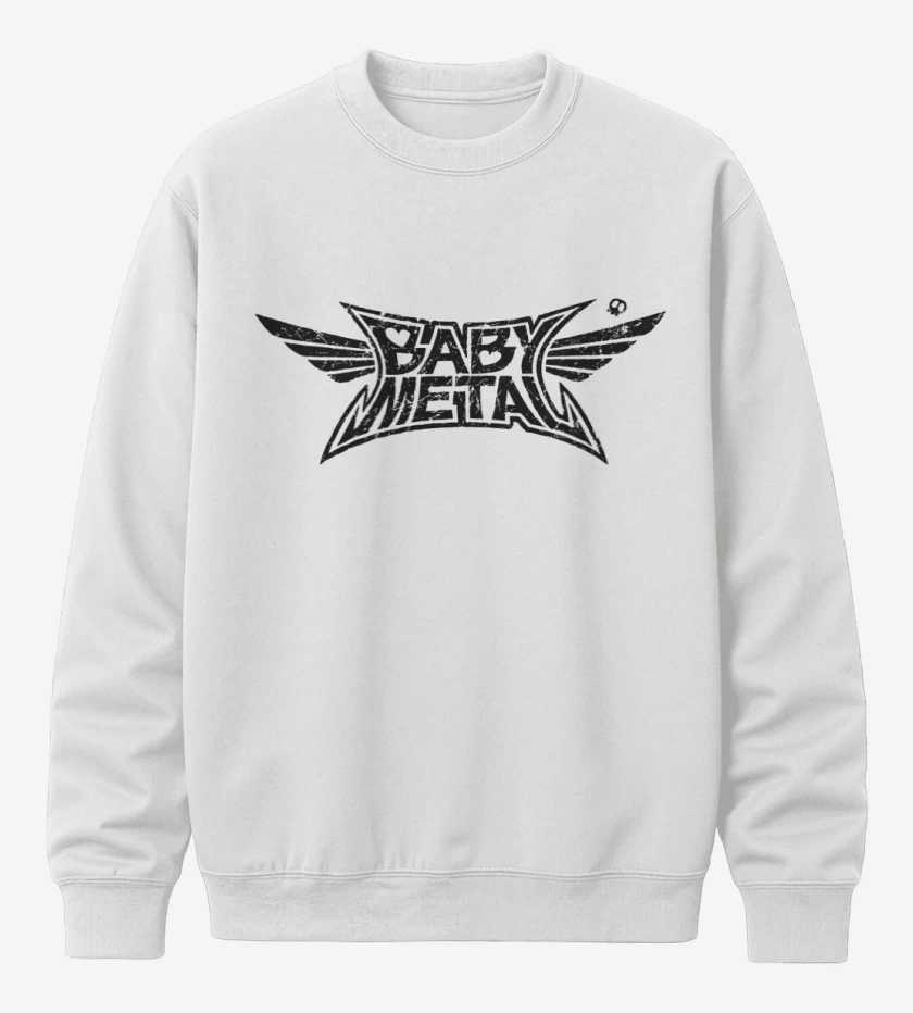 Poleron polo Blanco de Babymetal logo negro