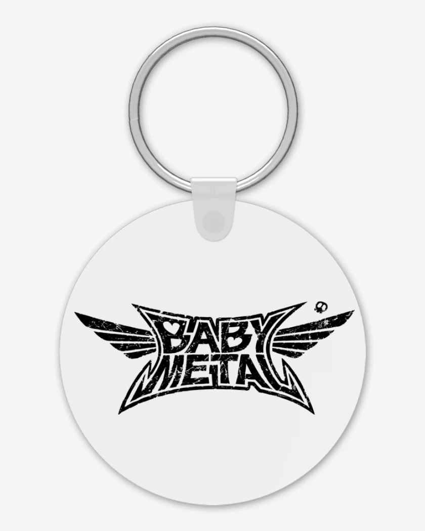 Llavero Blanco de Babymetal logo negro