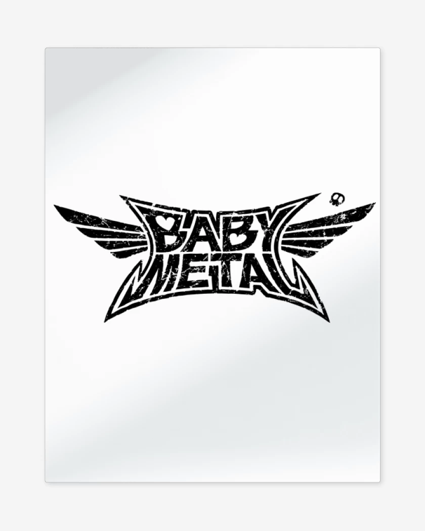 Print metalico Babymetal logo negro