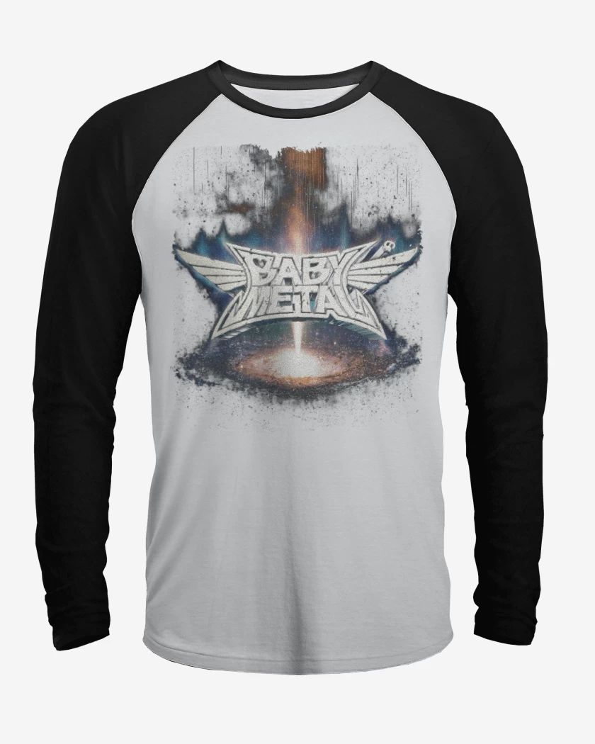 Polera Raglan Blanco / Negro de Babymetal Metal Galaxy