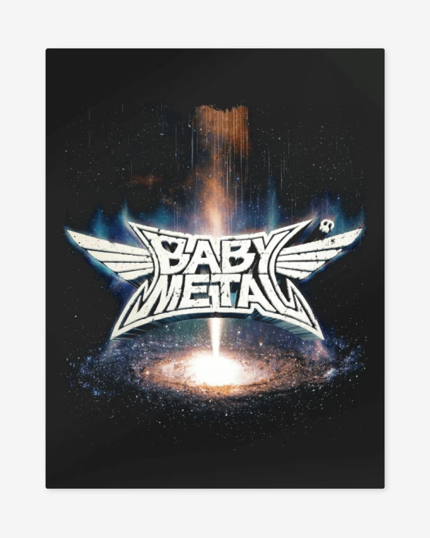 Print metalico Negro de Babymetal Metal Galaxy