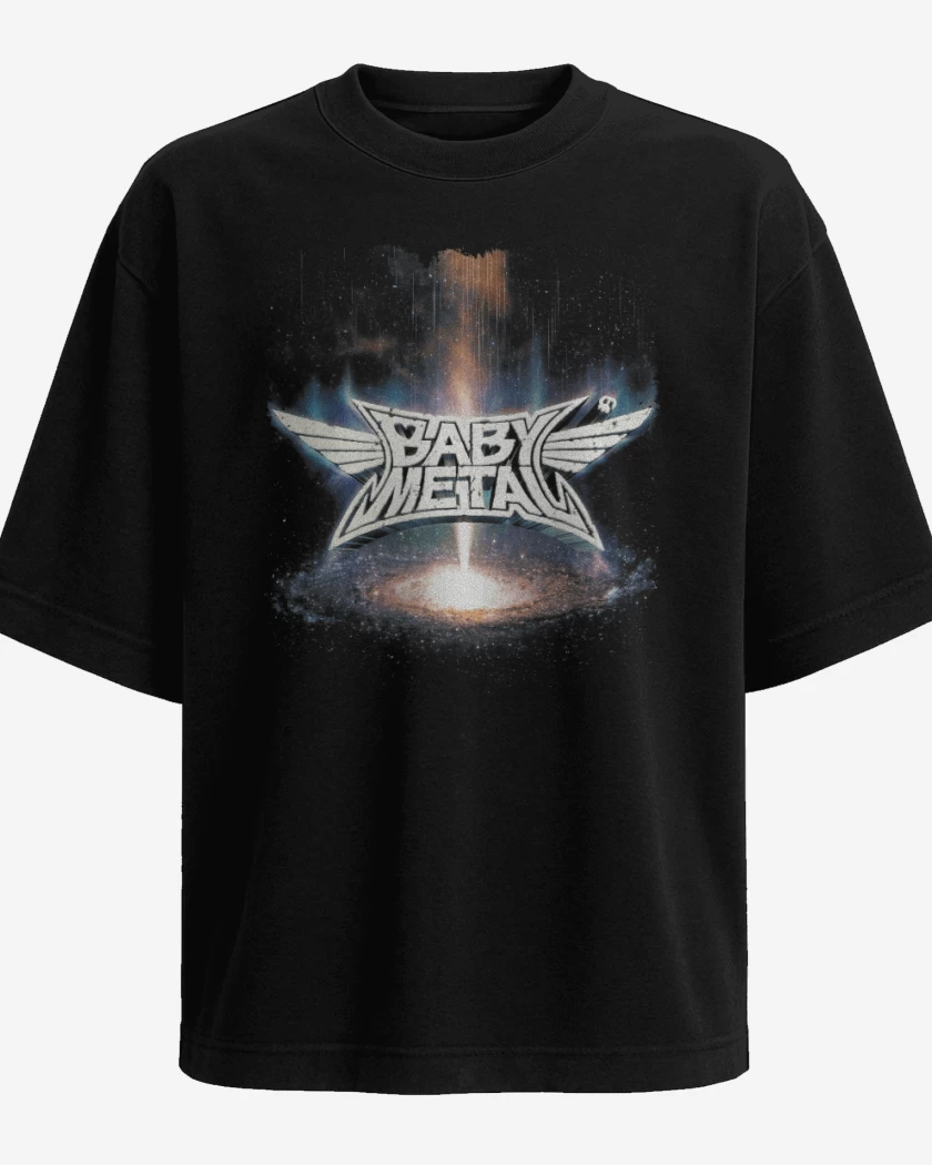 Polera Oversize Negro de Babymetal Metal Galaxy