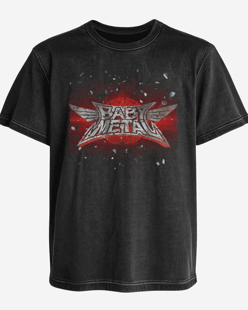 Polera desgastada Negro de Babymetal 1