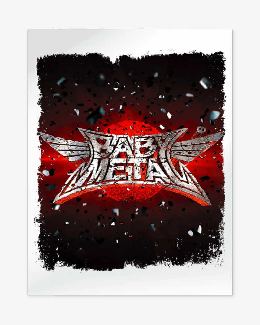 Print metalico Blanco de Babymetal 1 Blanco