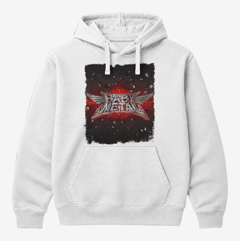 Polerón Canguro Blanco de Babymetal 1 Blanco