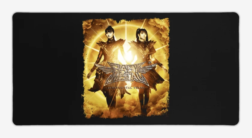 Mouse pad Gamer Negro de Babymetal Aniversario 10