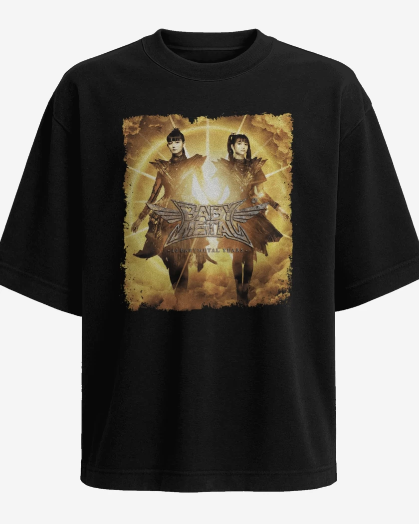 Polera Oversize Negro de Babymetal Aniversario 10