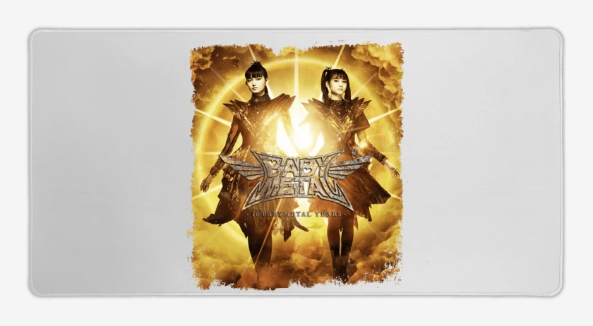 Mouse pad Gamer Blanco de Babymetal Aniversario 10 Blanco