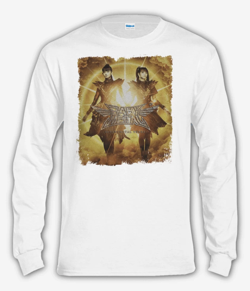 Polera manga larga Blanco de Babymetal Aniversario 10 Blanco