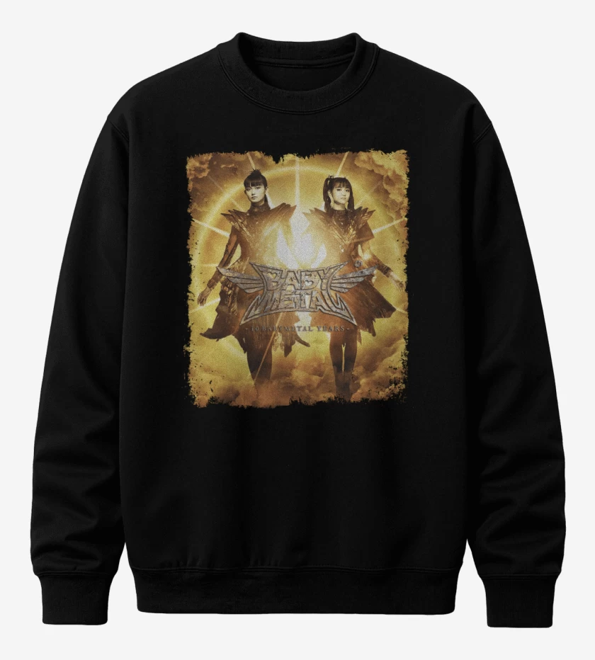 Poleron polo Babymetal Aniversario 10 Blanco