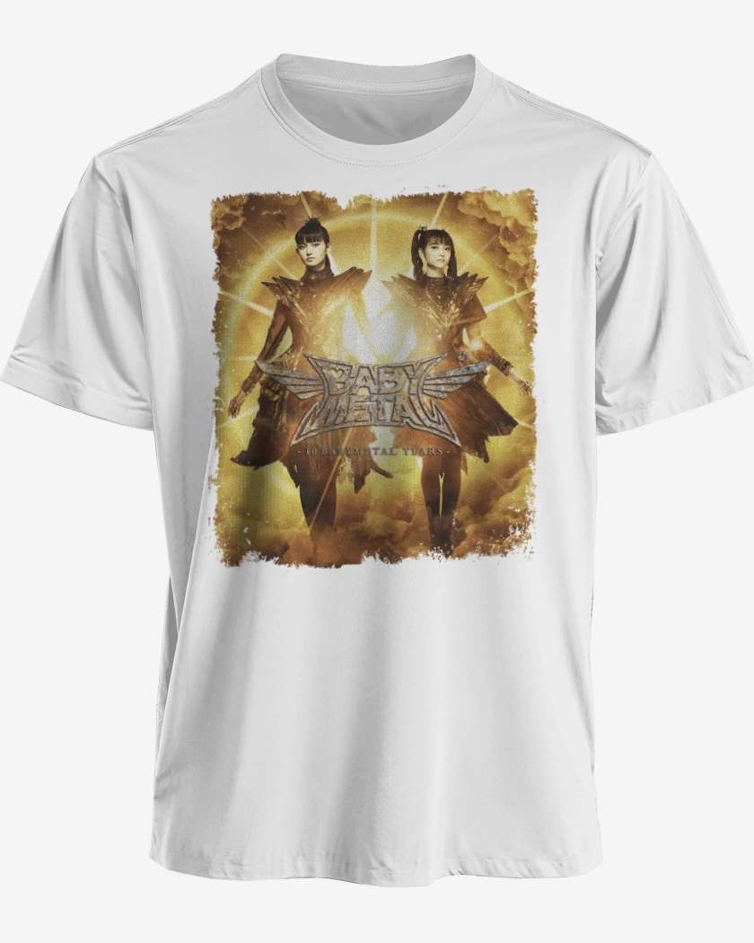 Polera premium Blanco de Babymetal Aniversario 10 Blanco