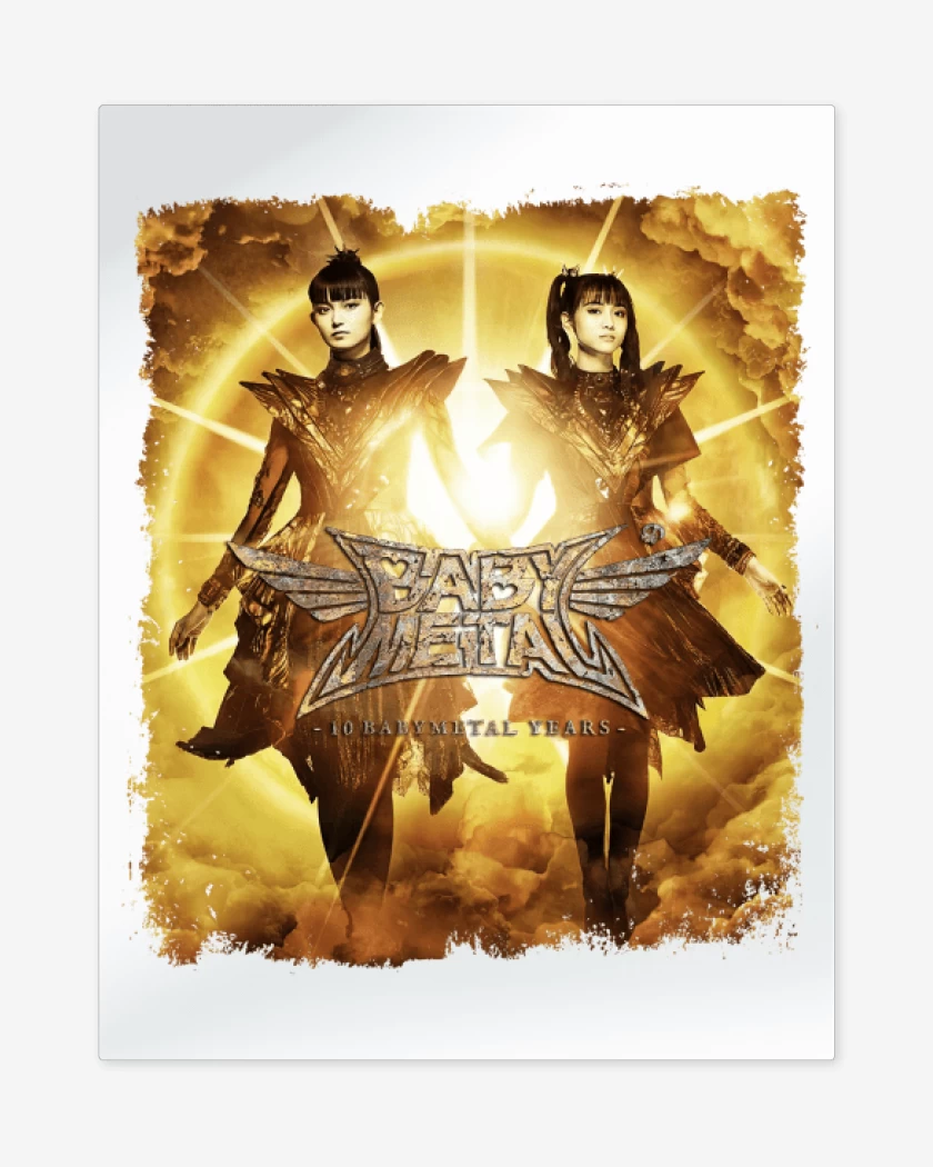 Print metalico Blanco de Babymetal Aniversario 10 Blanco