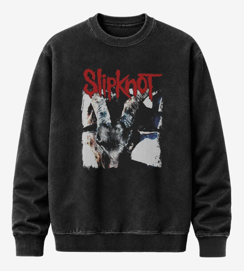 Poleron Polo Acid Wash Negro de Slipknot IOWA B
