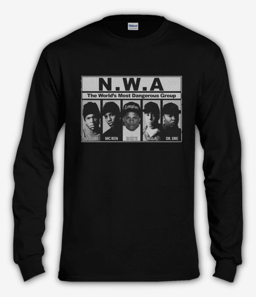 Polera manga larga Negro de NWA 