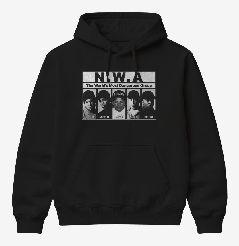 Poleron Canguro básico Negro de NWA 