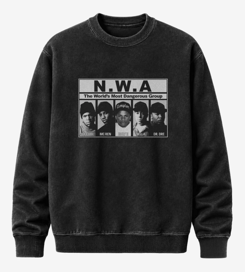 Poleron Polo Acid Wash Negro de NWA 