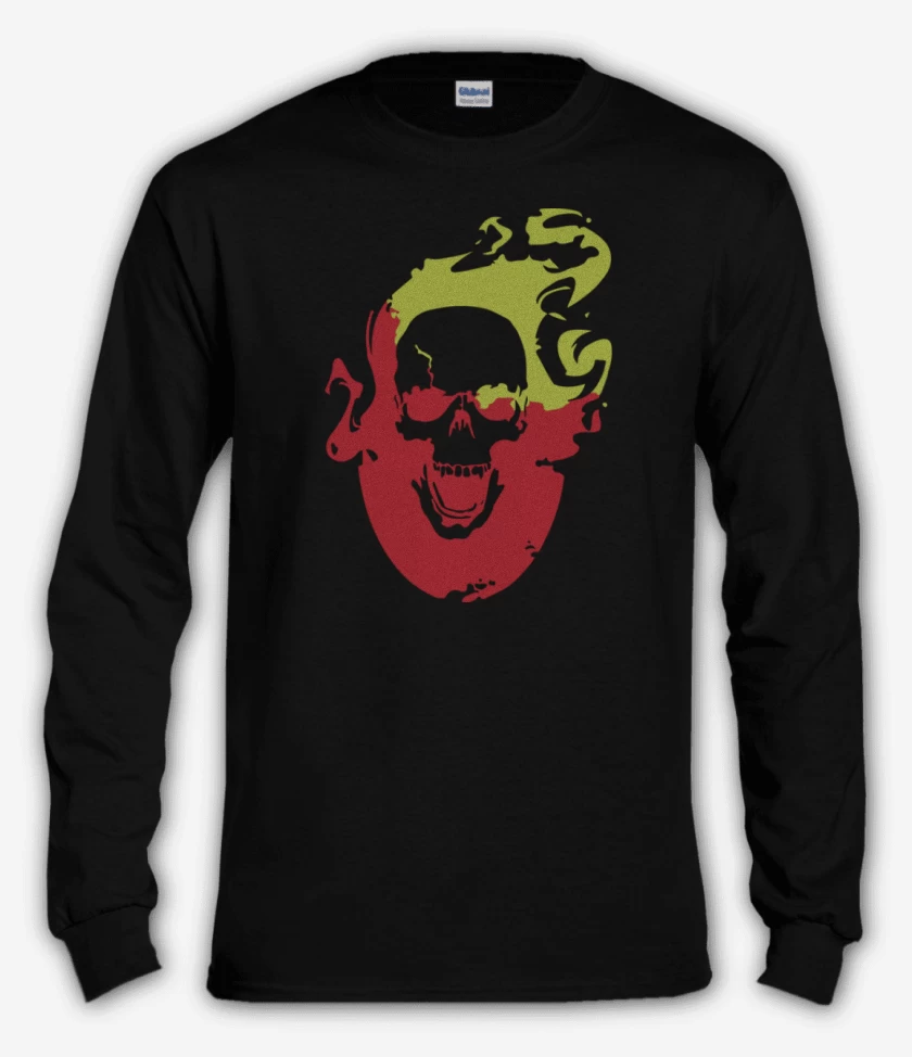 Polera manga larga Negro de Ghost rider