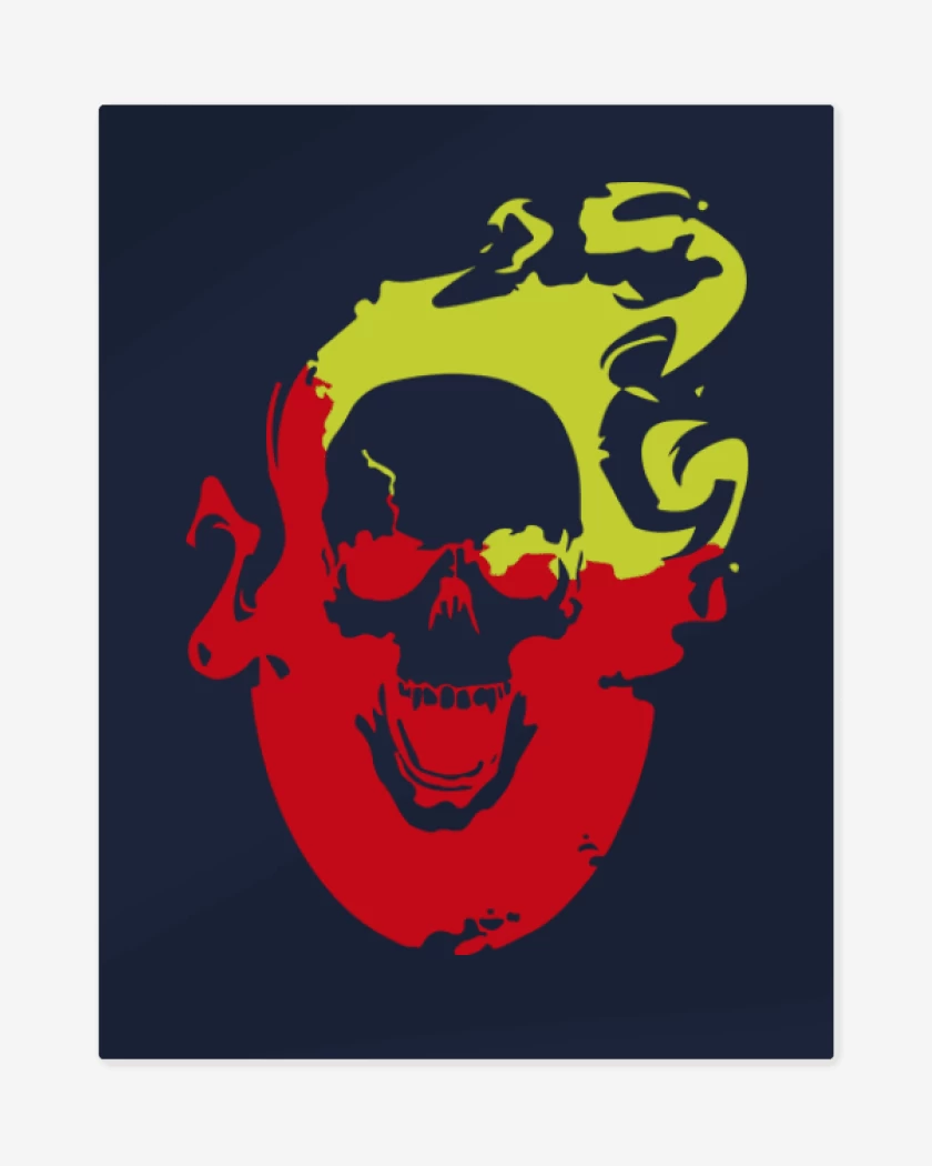 Print metalico Azul Marino de Ghost rider