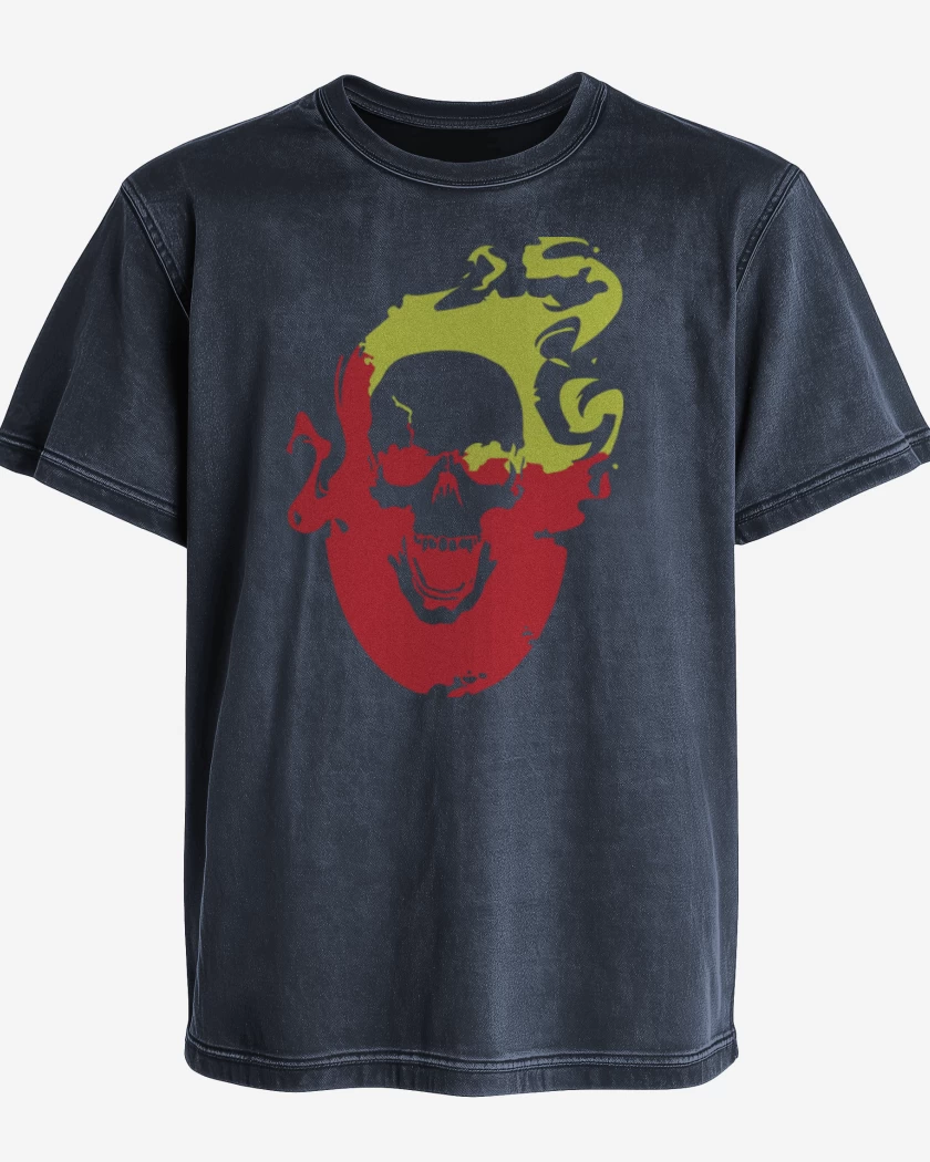 Polera desgastada Azul Marino de Ghost rider