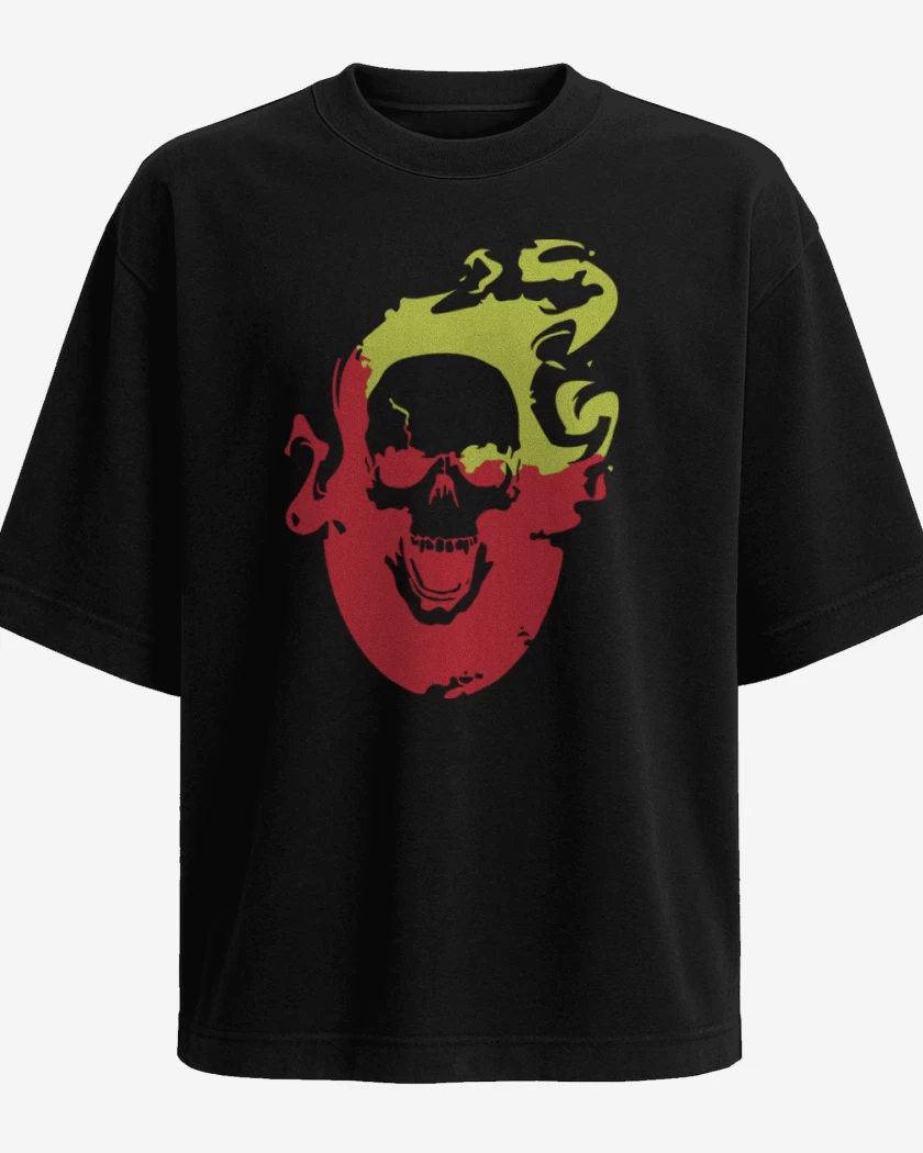 Polera Oversize Negro de Ghost rider