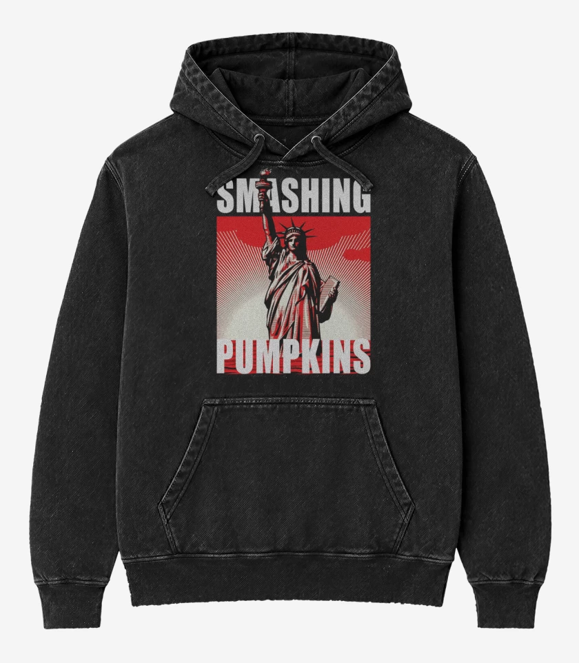 Poleron Canguro Acid Wash Negro de Zeitgeist