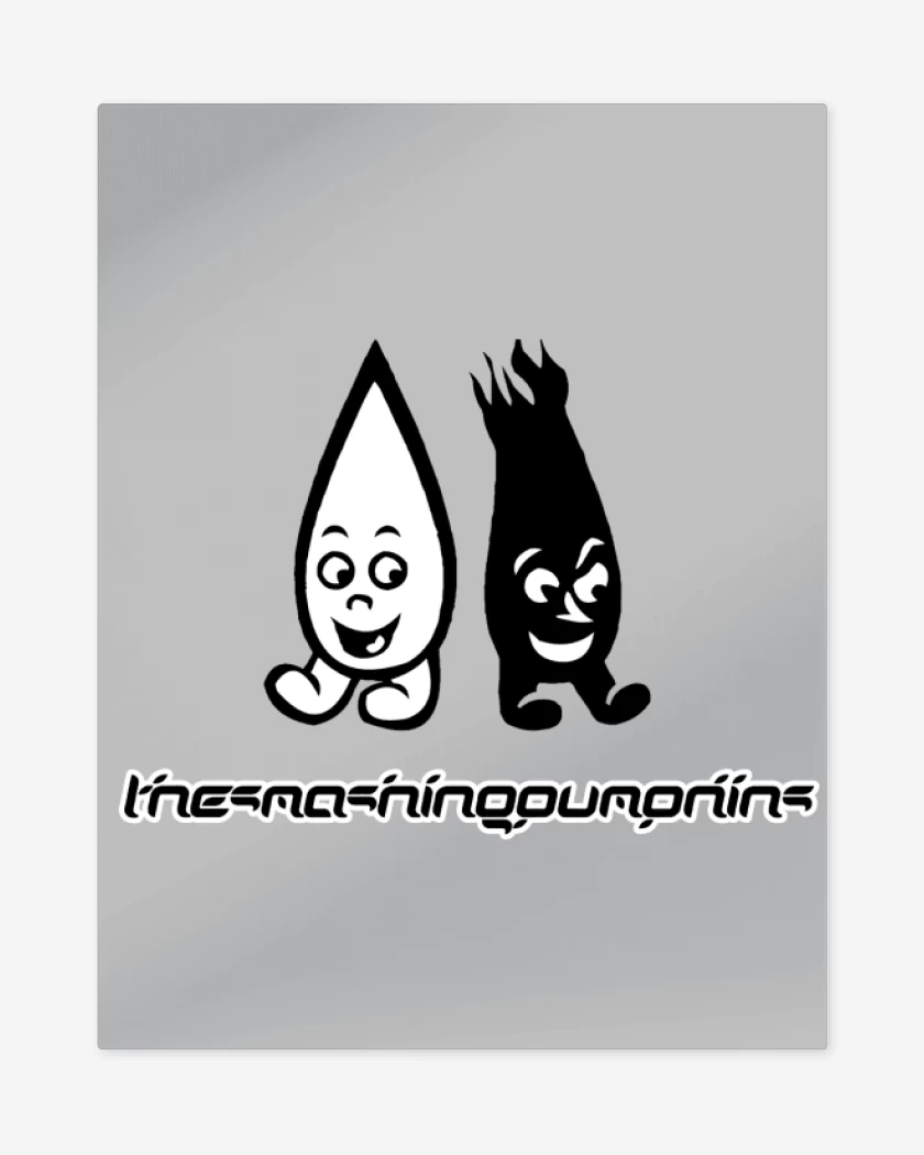 Print metalico Gris Melange de Machina II