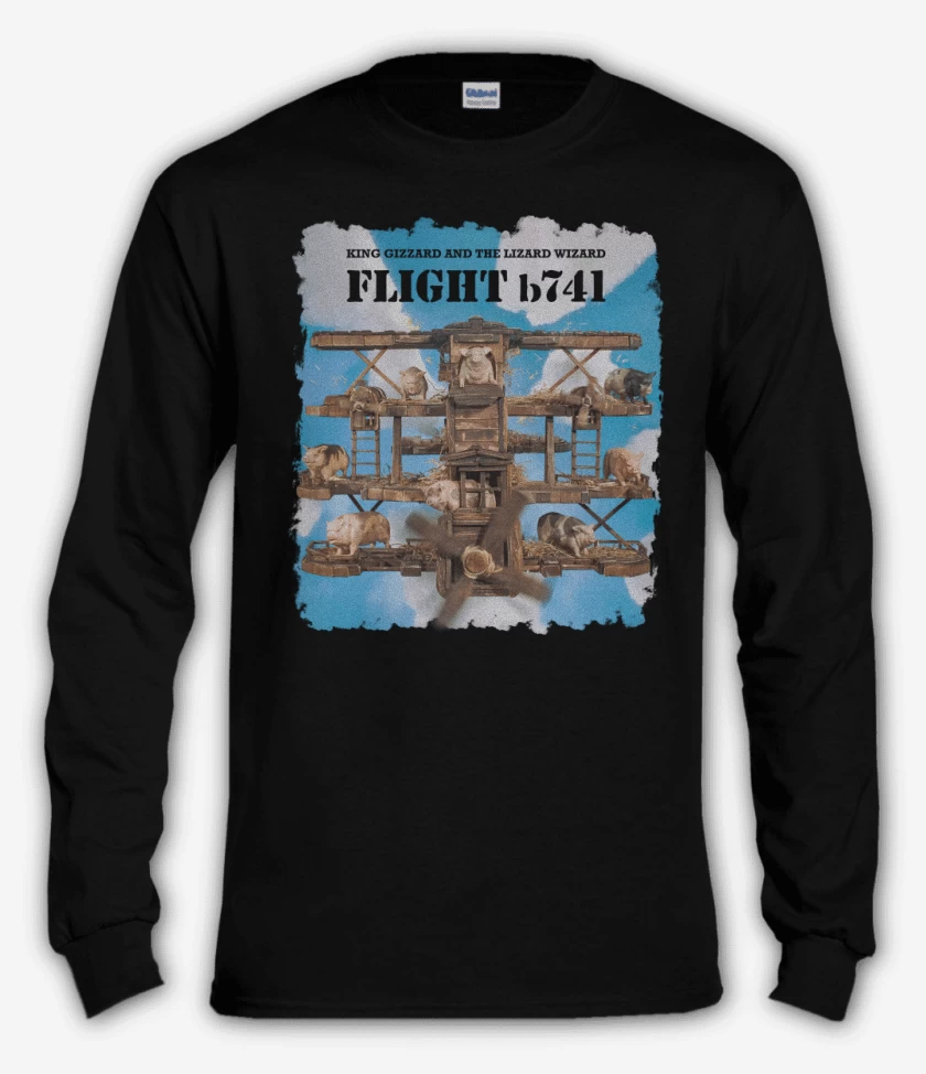 Polera manga larga Negro de Flight b741