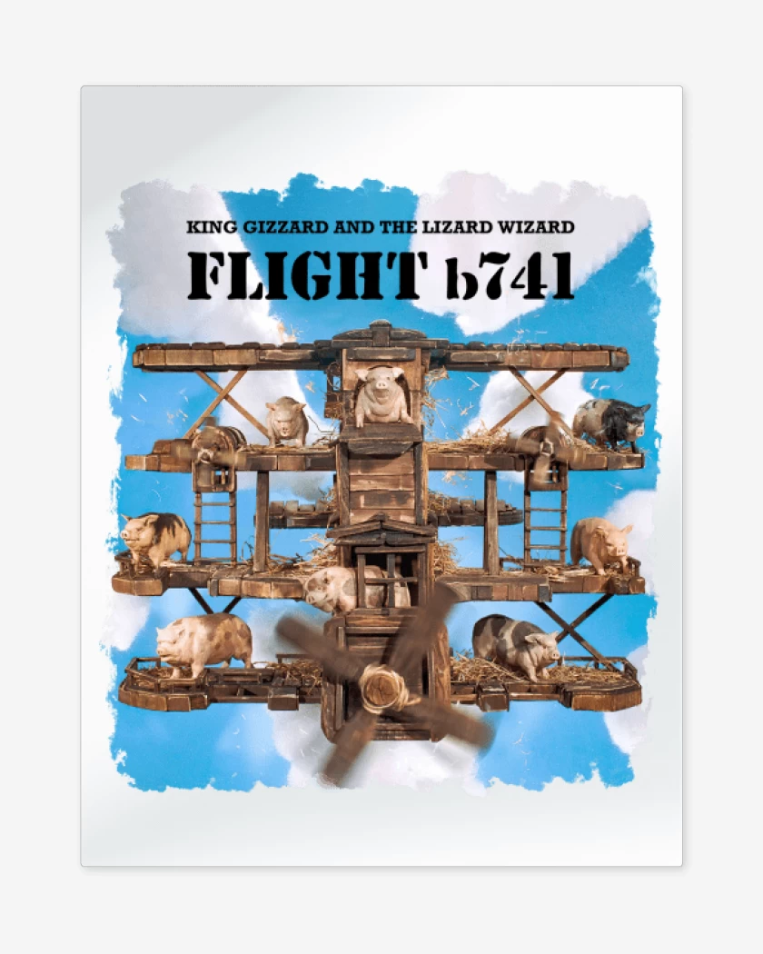 Print metalico Blanco de Flight b741 Blanco