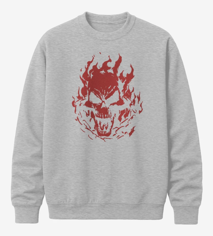 Poleron polo Gris Melange de Ghost rider 2