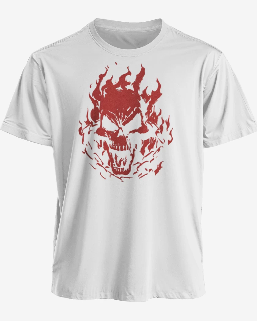 Polera premium Blanco de Ghost rider 2