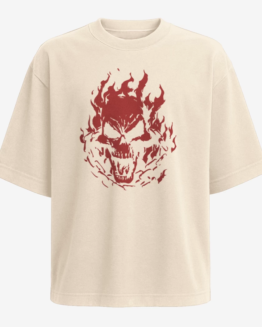 Polera Oversize Beige de Ghost rider 2