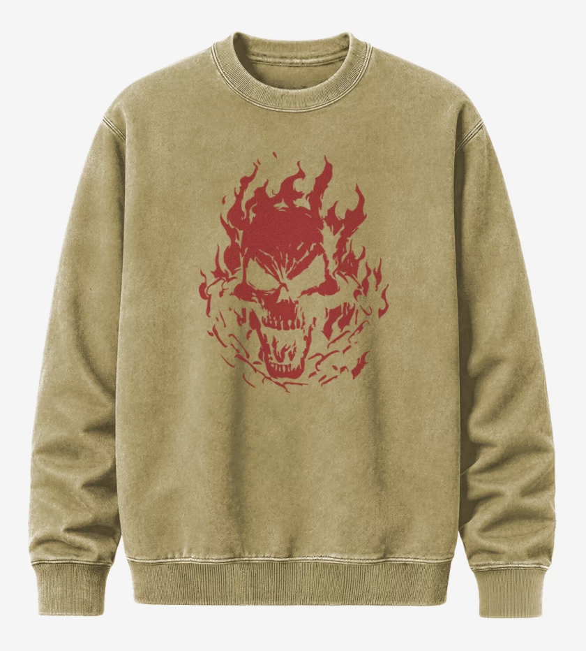 Poleron Polo Acid Wash Beige de Ghost rider 2