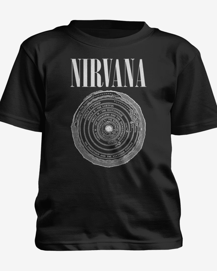 Polera de niño Negro de Nirvana Circle 