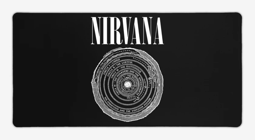 Mouse pad Gamer Negro de Nirvana Circle 