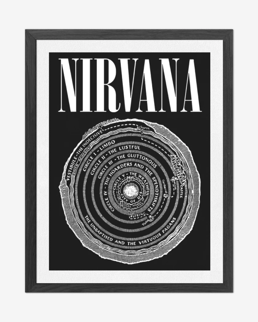 Cuadro decorativo Negro de Nirvana Circle 