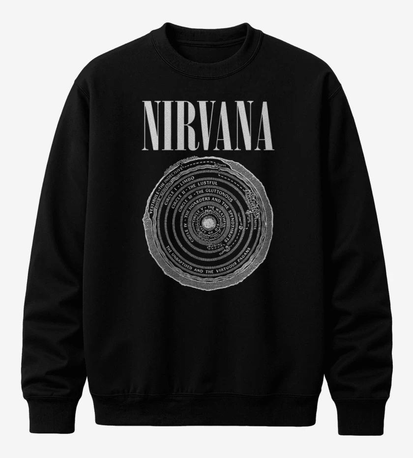 Poleron polo Negro de Nirvana Circle 