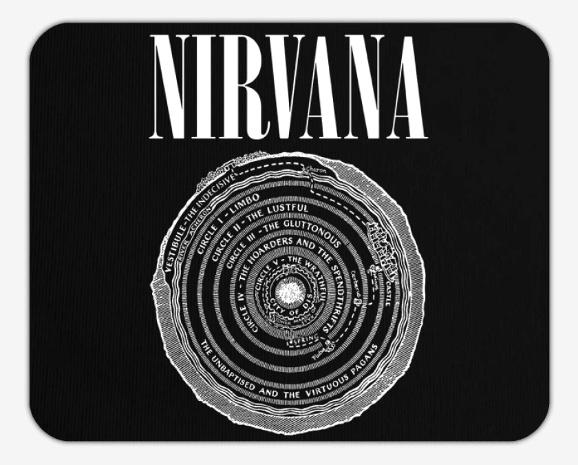 Mousepad Negro de Nirvana Circle 