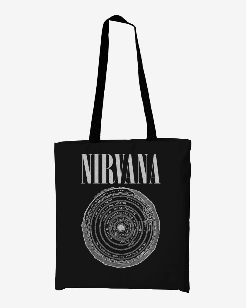 Totebag Negro de Nirvana Circle 