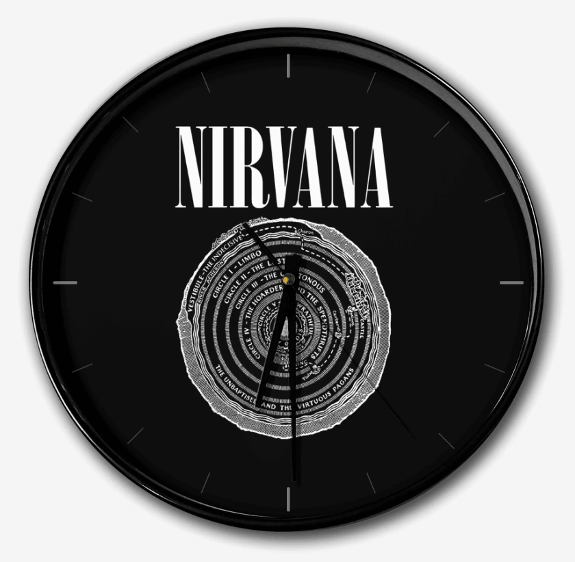 Reloj Negro de Nirvana Circle 