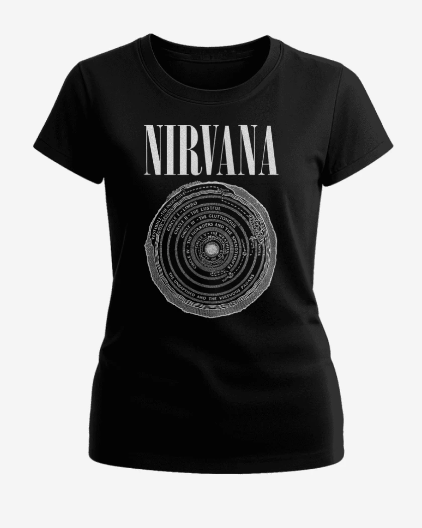 Polera de Mujer Negro de Nirvana Circle 